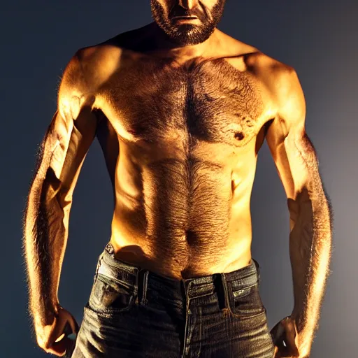 Image similar to the wolverine, zombie, full body shot by yousuf karsh, golden hour, realistic, body shot, sharp focus, 8 k high definition, insanely detailed, intricate, elegant