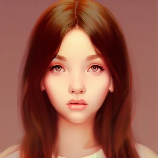 Prompt: a young girl portrait digital painting by Ilya Kuvshinov, ArtStation