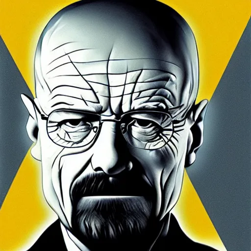 Image similar to futurism art of walter white