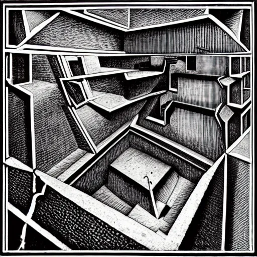 Image similar to subconscious psyche by escher