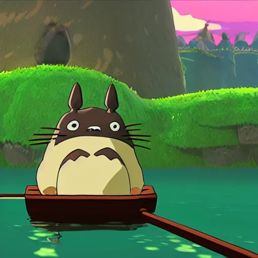 Image similar to Totoro in The Legend of Zelda: The Wind Waker, 4k, UHD