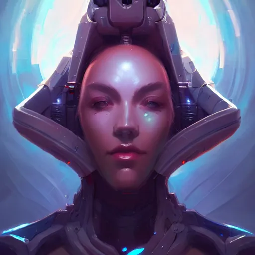 Prompt: a portrait of a beautiful cybernetic prophet, cyberpunk concept art by pete mohrbacher and wlop and artgerm and josan gonzales, digital art, highly detailed, intricate, sci-fi, sharp focus, Trending on Artstation HQ, deviantart, unreal engine 5, 4K UHD image