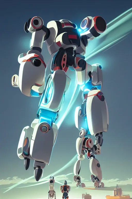 Image similar to metabots medabots medarotto medarot robot minimalist comics, behance hd by jesper ejsing, by rhads, makoto shinkai and lois van baarle, ilya kuvshinov, rossdraws global illumination ray tracing hdr radiating a glowing aura