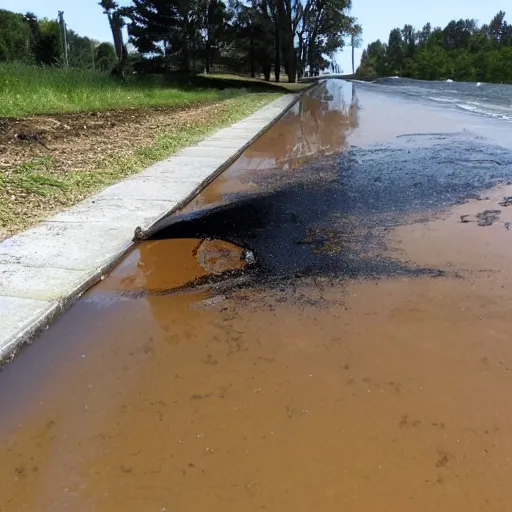 Image similar to gasoline spilled on the water