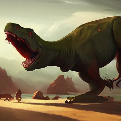 Image similar to trex by rj palmer greg rutkowski