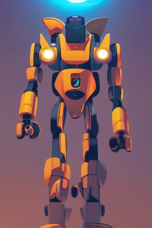 Image similar to metabots medabots medarotto medarot robot minimalist comics, behance hd by jesper ejsing, by rhads, makoto shinkai and lois van baarle, ilya kuvshinov, rossdraws global illumination ray tracing hdr radiating a glowing aura