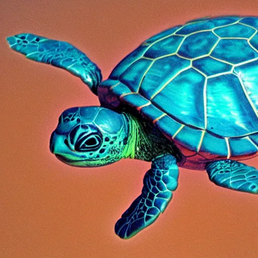 Image similar to teal turtle in water