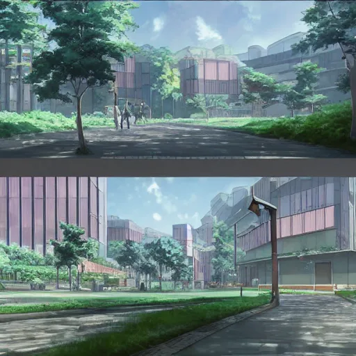 Image similar to The Education and Residential Ward, Bunkyo, Anime concept art by Makoto Shinkai
