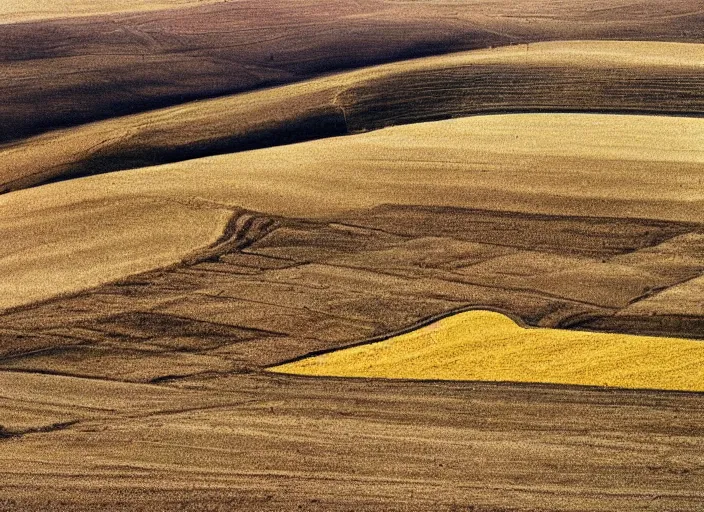 Image similar to painterly minimal endless bland pale bleached sloping wheat farmland by from mulan ( 1 9 9 7 )