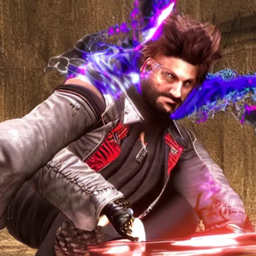 Prompt: bam margera, as a character in tekken