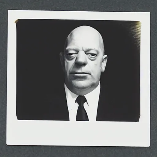 Image similar to a still polaroid photo of the real homer simpson