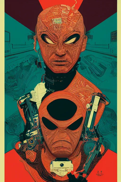 Image similar to angry human face propaganda screen printing movie poster, art style moebius comic art, sachin teng, artgerm, shepard fairey, graffiti street art, iconic, masterpiece, organic painting, hard edges, ornate and hyper detailed