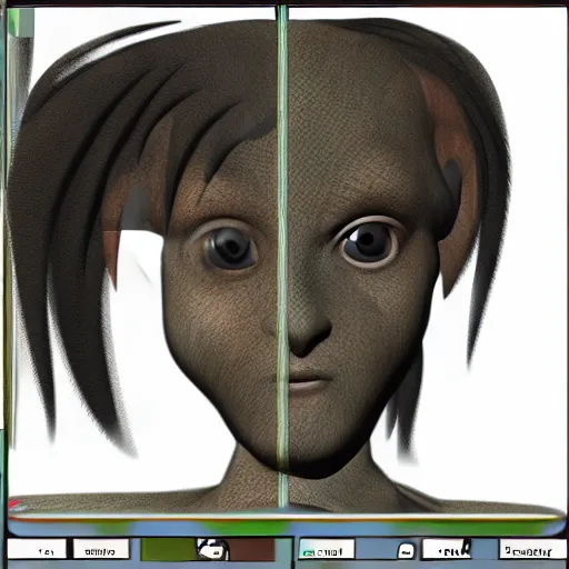 Prompt: texture map from Second Life for avatar head