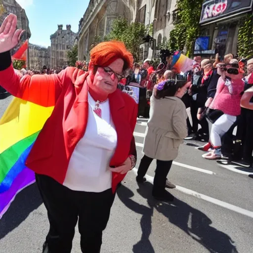 Image similar to Christine Boutin at the lgbt pride