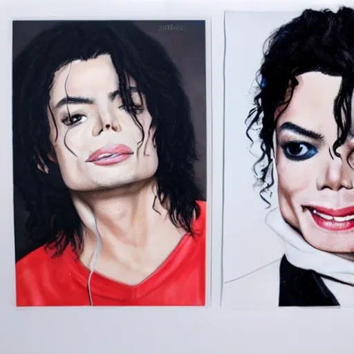 Image similar to Miranda Cosgrove and michael Jackson fusion self portrait, realistic image, studio lighting, elegant