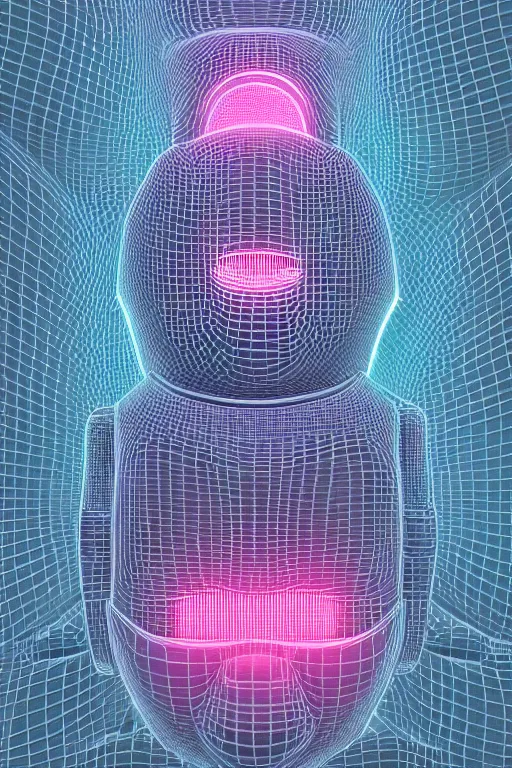 Image similar to robot duck concept portrait, 3 d fractal metallic ceramic neon lcd, detailed, sharp focus, pastel, intricate, realistic, smooth, volumetric lighting, digital painting, by miyazaki