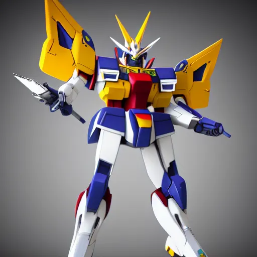 Image similar to 3 d render of a gundam, superb resolution, fantasy, dreamy