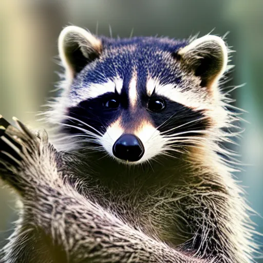 Prompt: sniper raccoon, photo, detailed, 4 k