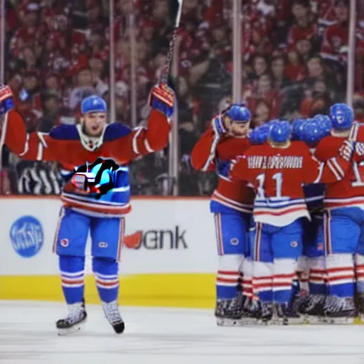 Prompt: canadiens winning stanley cup