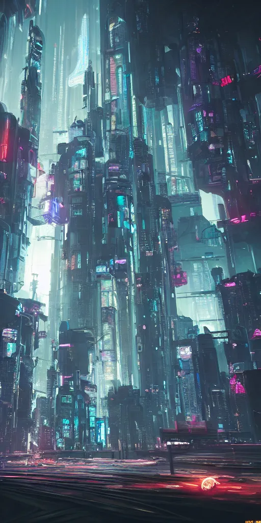 Image similar to a render of a beautiful cyberpunk futuristic city by gal barkin, octane renderer, sci - fi, cgsociety, fantasy