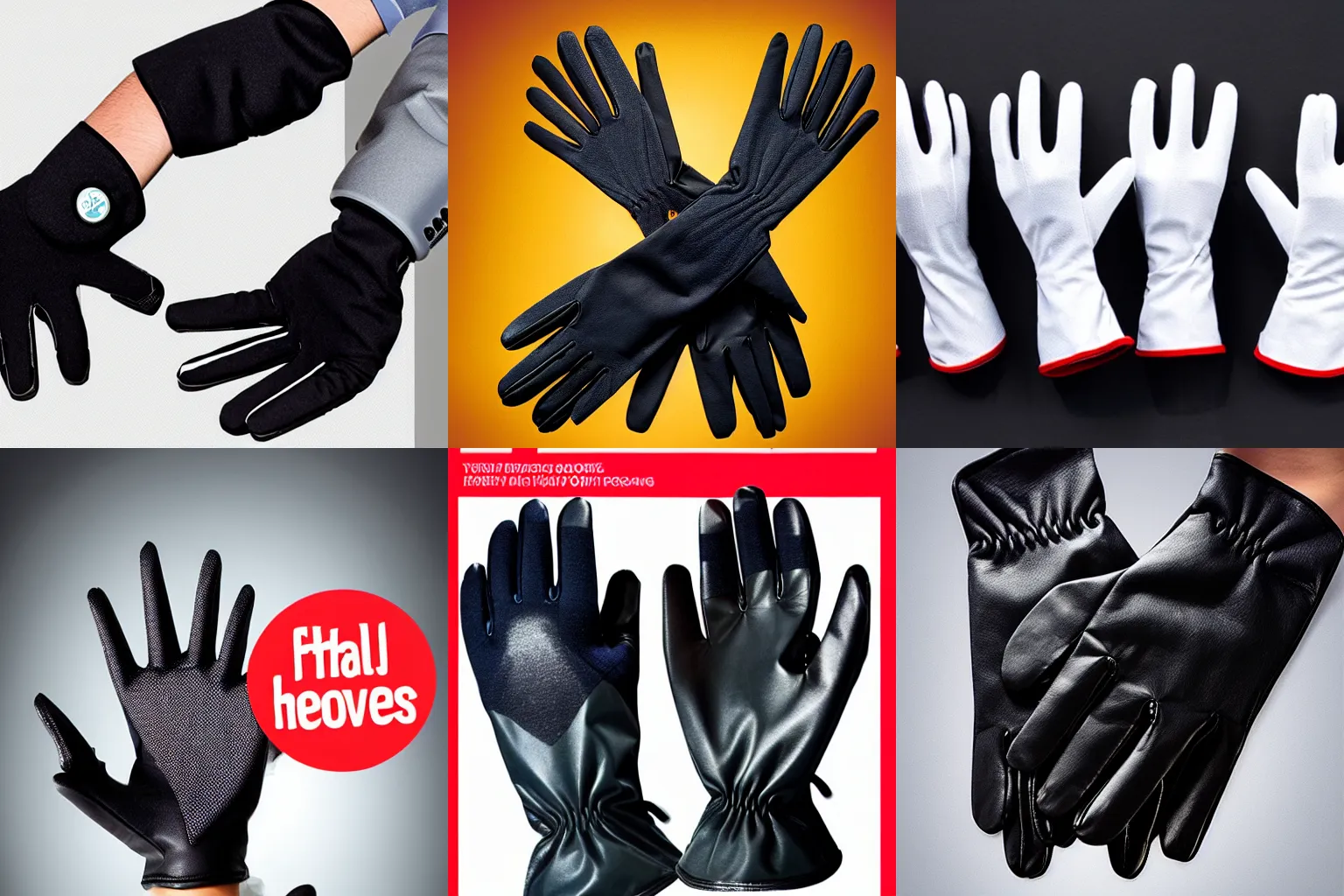 Prompt: gloves for heads, advertisement picture