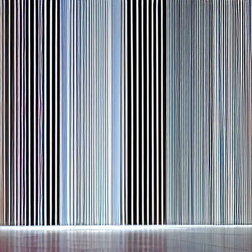 Prompt: vertical pinstripes by ryoji ikeda,