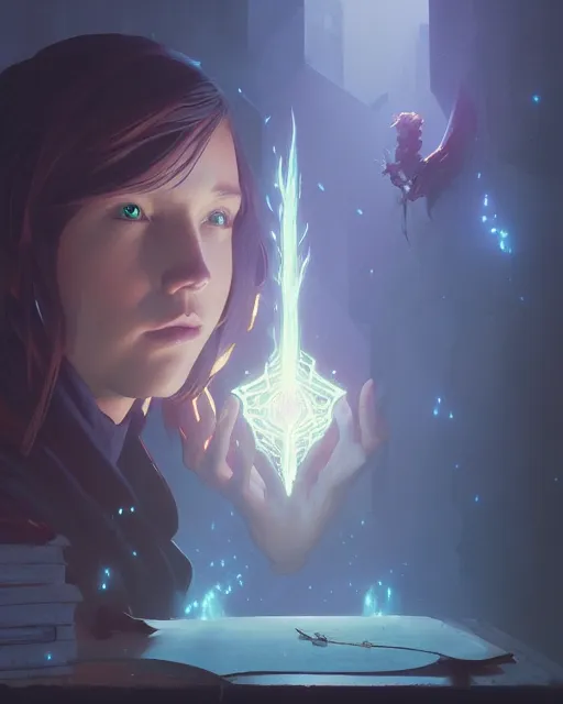 Image similar to highly detailed vfx portrait of a mage casting a time spell, unreal engine, greg rutkowski, loish, rhads, beeple, makoto shinkai and lois van baarle, ilya kuvshinov, rossdraws, tom bagshaw, alphonse mucha, global illumination, detailed and intricate environment