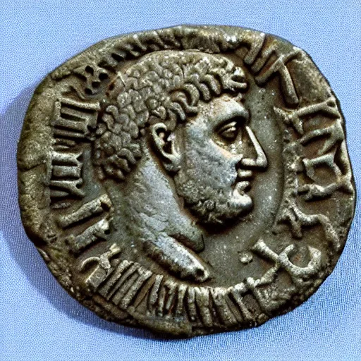 Image similar to roman coin of maxentius the usurper,