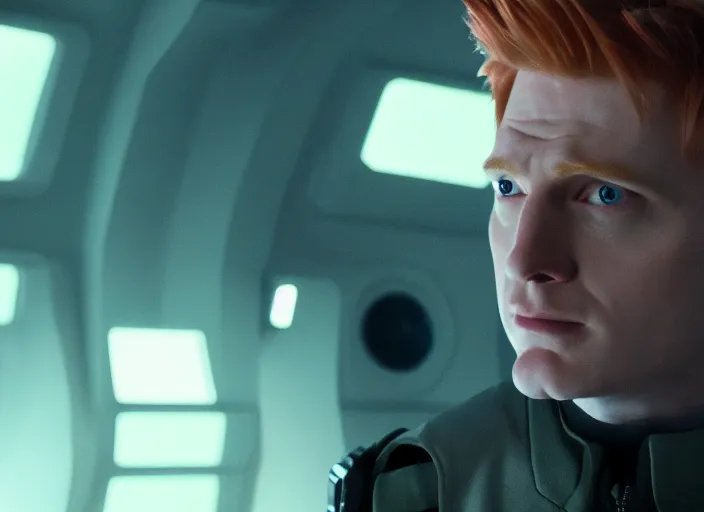 Image similar to film still of philip j fry in the scifi movie, 4 k