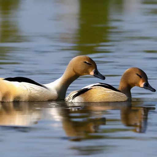 Prompt: runner ducks, 4k, realistic