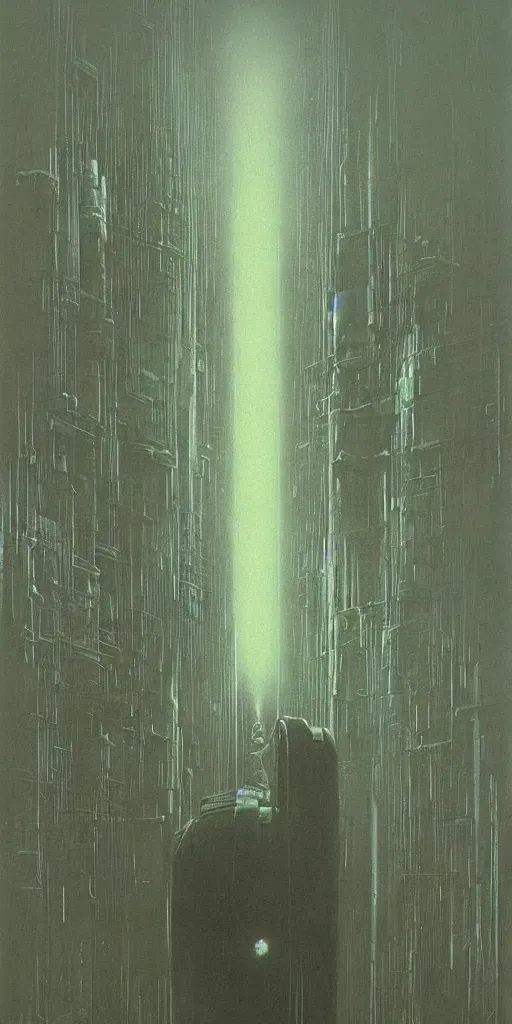 Image similar to cyberpunk by zdzisław beksinski