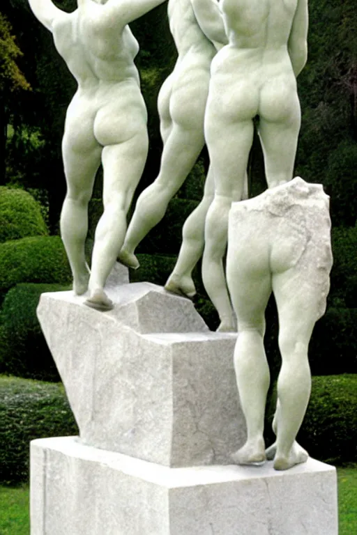 Prompt: sculpture of the victory Women by auguste rodin