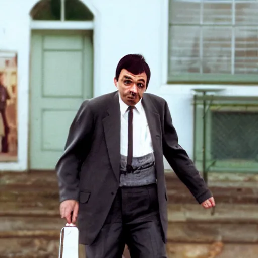 Prompt: Mr. Bean cripwalking