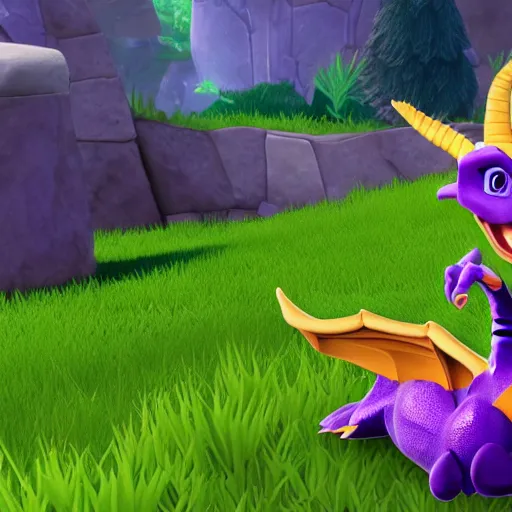 Image similar to spyro the dragon remastered in 4 k ultra hd