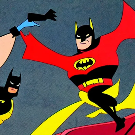 Image similar to screengrab from Batman: the animated series