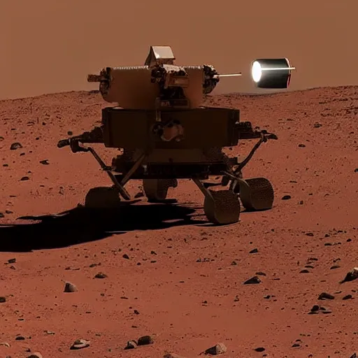 Image similar to a telescope captures a red flying light on mars.