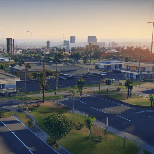 Image similar to pembroke pines florida in gta 5, 8k octane 3D render