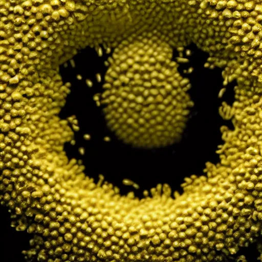 Image similar to macro photography of a virus looking like boris johnson