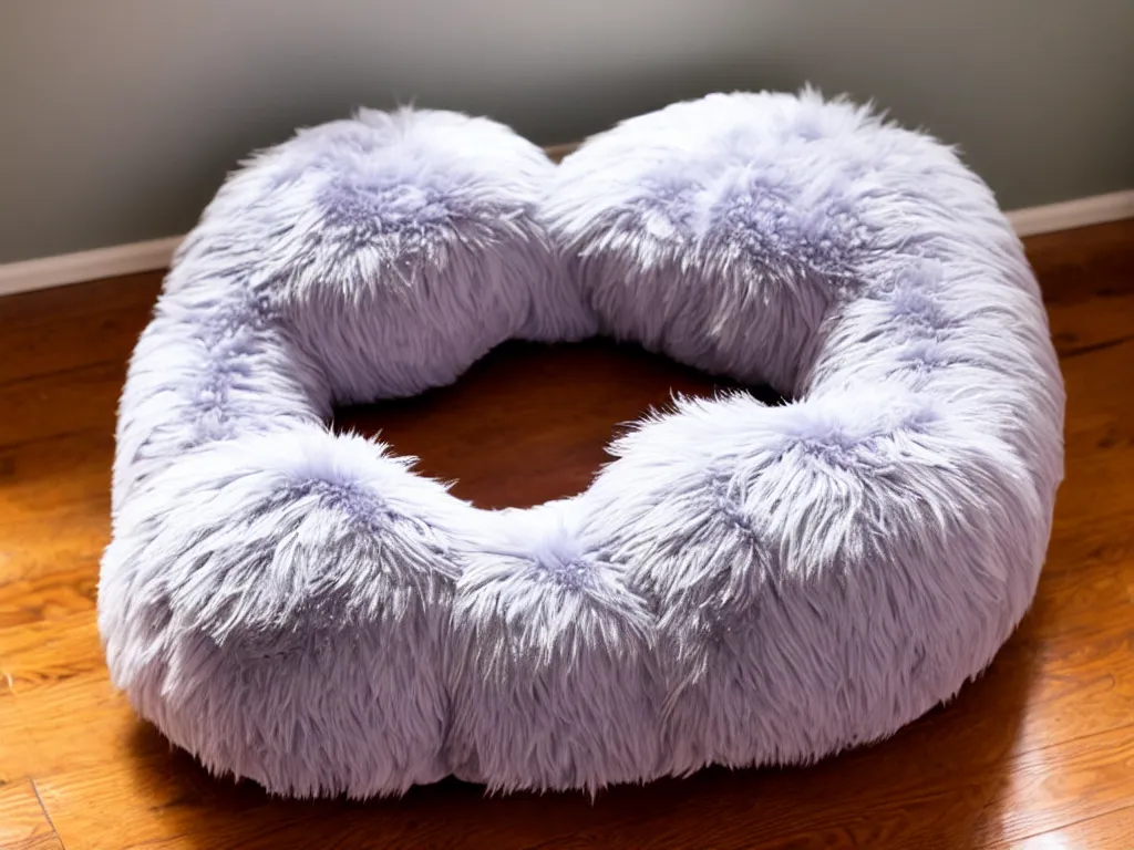 Image similar to a cute fuzzy plush round monster