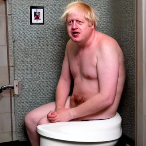 Image similar to Boris Johnson got stuck in the toilet