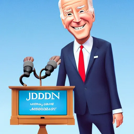 Image similar to joe biden charicature by disney pixar