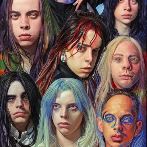 Image similar to Billie Eilish, by Chris Moore, by Mark Brooks, by Donato Giancola, by Victor Nizovtsev, by Rafael Albuquerque