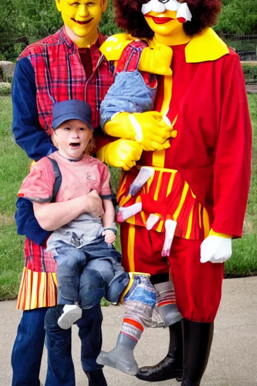 Image similar to family photo of ronald mcdonald