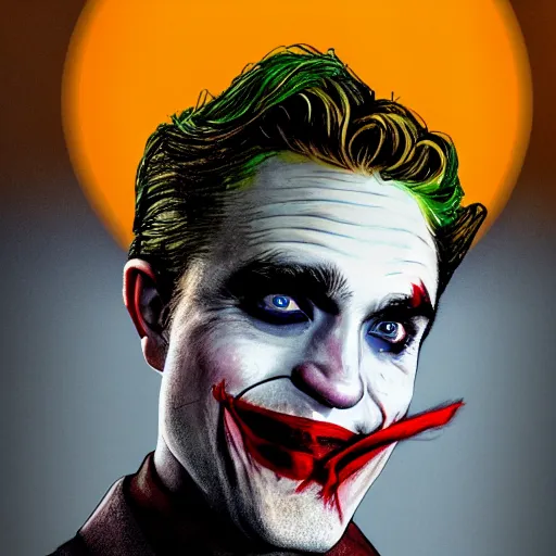 Image similar to Robert Pattinson as The Joker, photograph 4k