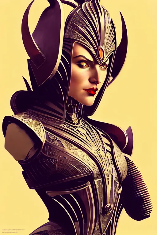 Image similar to art deco gta 5 killer queen profile picture by greg rutkowski, dynamic pose, intricate, futuristic, fantasy, elegant, by stanley artgerm lau, greg rutkowski, thomas kindkade, alphonse mucha, loish, norman rockwell, fantasy lut, asymmetric, long hair, retro computer graphics, video game, fluid lines,