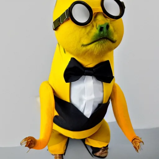 Image similar to banana dressed up for a day at the office