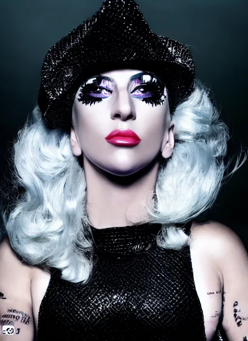 Image similar to lady gaga the fame 2 0 0 8 photoshoot, poker face, just dance, eh eh, aaron fallon, peter henket, highly realistic. high resolution. highly detailed. dramatic. 8 k. 4 k.