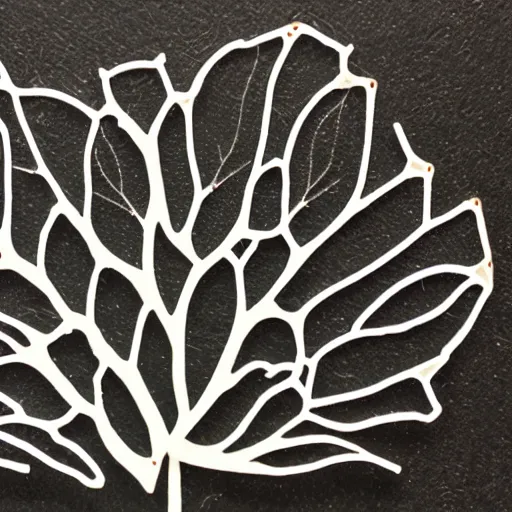 Image similar to a digital leaf made of circuit board