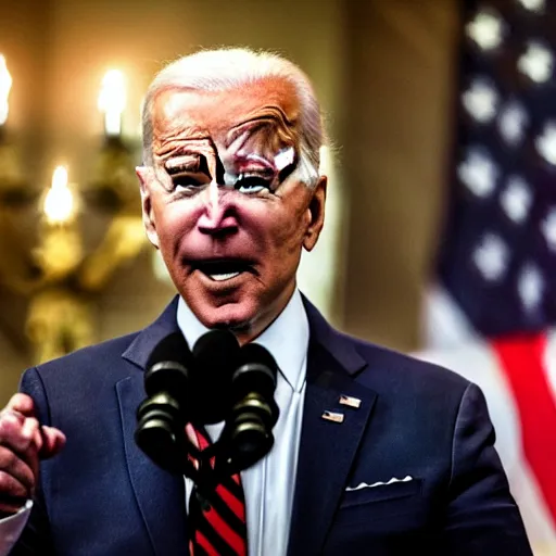 Prompt: Joe Biden as an action hero fighting off commies, 4k