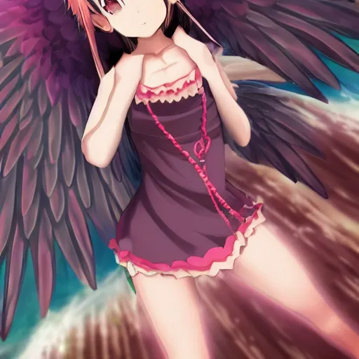 Image similar to anime girl with wings profile picture